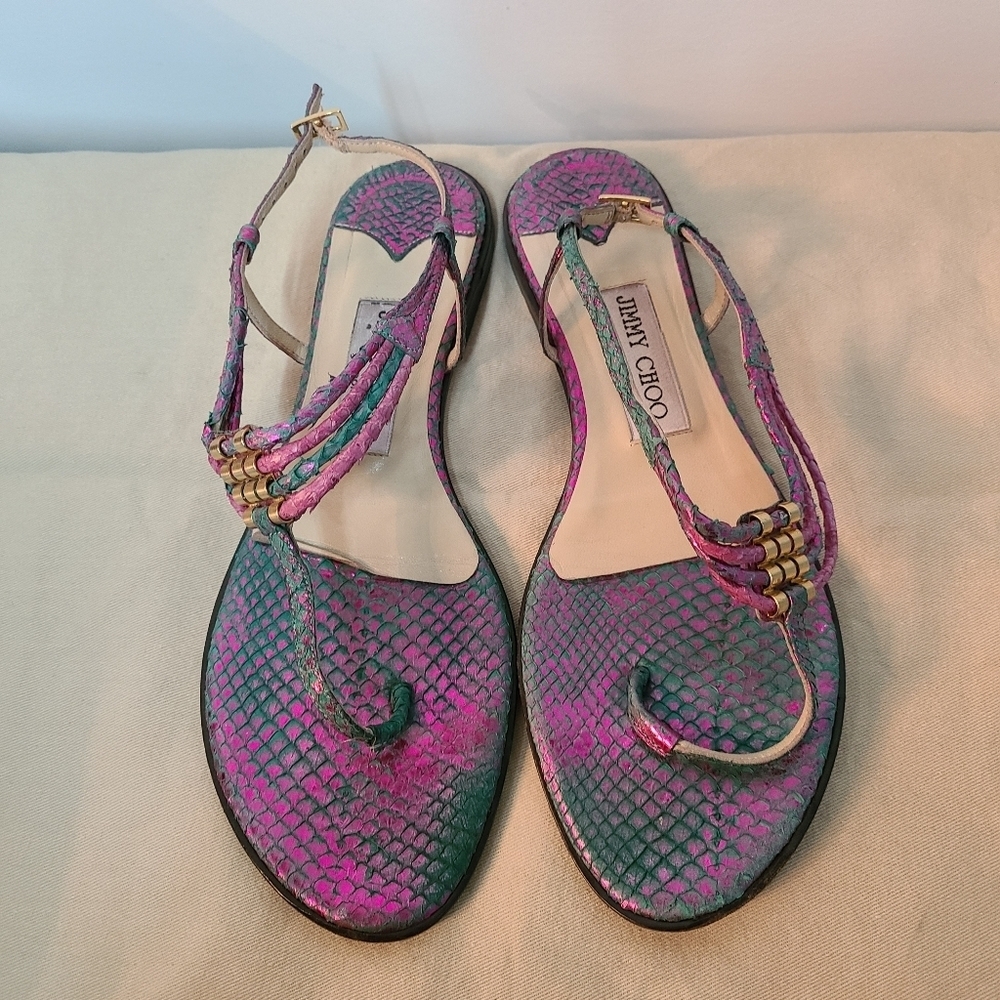 Jimmy Choo Phython Sandals - Picture 12 of 12